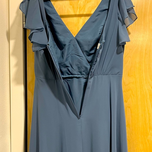 Celebrate Bridesmaid Dress w/ Flutter Sleeve Full Skirt - Picture 6 of 10